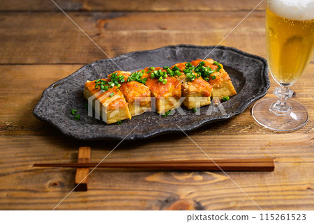 Mentaiko mayonnaise cheese and deep-fried tofu 115261523