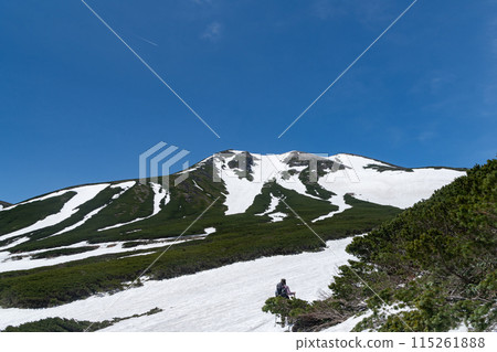 Mt. Norikura during the remaining snow season Mt. Norikura during the remaining snow season 115261888