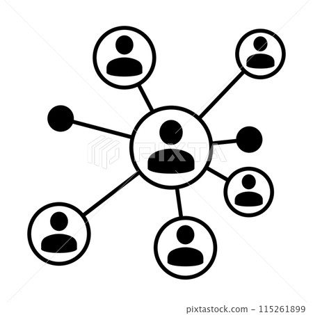 Social network connection icons 115261899