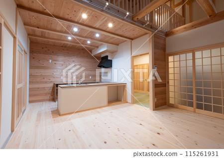 New living room and kitchen 115261931