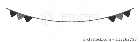 Triangular flag garland with blank space - cute hand-drawn decoration material Triangular flag garland with blank space - cute hand-drawn decoration material 115262758