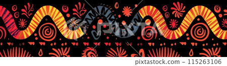 Traditional national pattern of papua new guinea 115263106