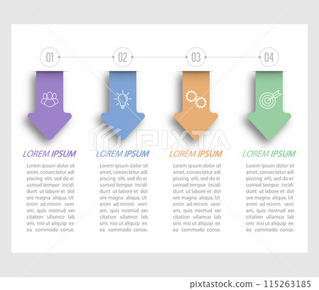 4 stages of development, improvement or training. Infographics with visual action icons for business, finance, project, plan or marketing 4 stages of development, improvement or training. Infographics with visual action icons for business, finance, project, plan or marketing 115263185