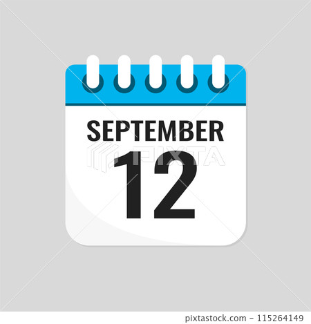 Icon page calendar day - 12 September 115264149