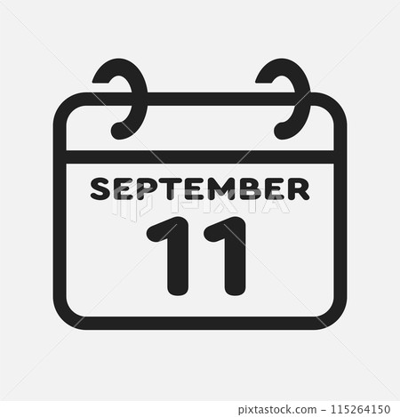 Icon page calendar day - 11 September 115264150