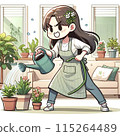 一個女人享受園藝 115264489