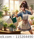 關心觀葉植物的女性 115264490