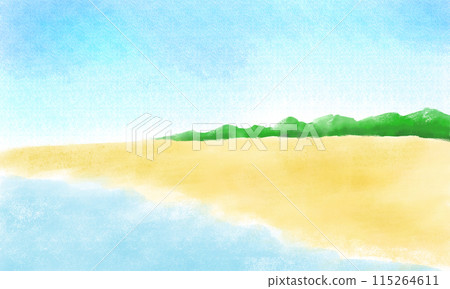 水彩的天空和大海 水彩的天空和大海 115264611