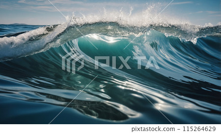Wide background with ocean wave close-up Wide background with ocean wave close-up 115264629