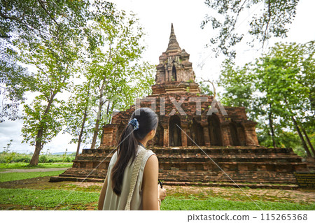 Wat Pa Sak is a Buddhist temple in thailand 115265368