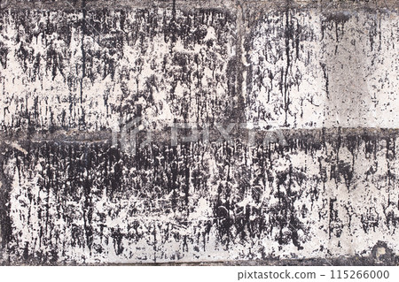 Old brick black color wall background. Dark stone texture 115266000