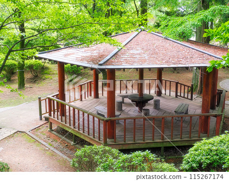 Hexagonal gazebo at Senshu Park, Akita City, Akita Prefecture 115267174