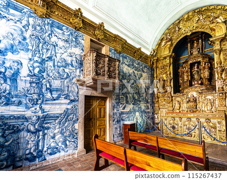 Interior of Our Lady of the Conception Hermitage, Loule, Faro district, Algarve, Portugal 115267437