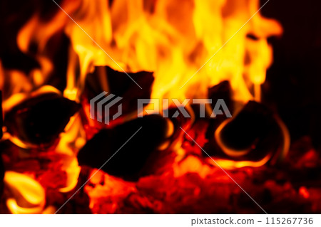 Bright flames of fire. Abstract fire background Bright flames of fire. Abstract fire background 115267736