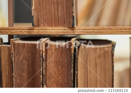 Old thick books in a library Old thick books in a library 115268110