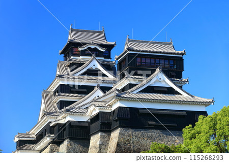 [熊本縣] 熊本城的晴空（大天守閣和小天守閣） 115268293