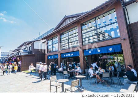 "Tokyo" Toyosu bustling with tourists, a scene packed with visitors 115268335
