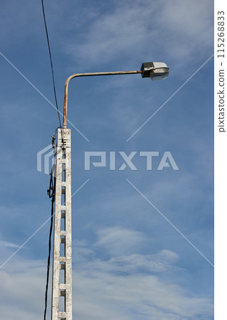 Lamp post on a street Lamp post on a street 115268833