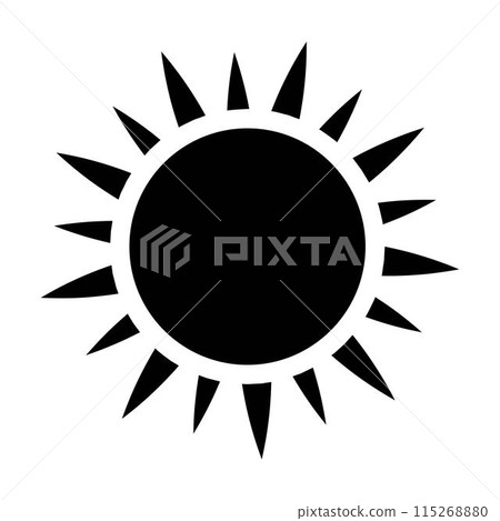 Sun icon, vector symbol illustration element Sun icon, vector symbol illustration element 115268880