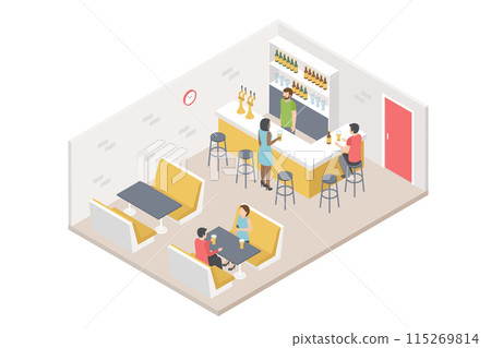 isometric, bar, vector 115269814