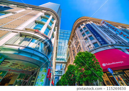 日本六月的東京城市景觀。日本橋日本橋高島屋S.C.等景觀。邁向新時代 115269830