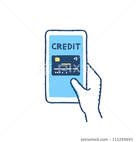Cashless and credit card payments via smartphone 115269893