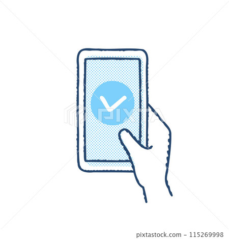 Smartphone and checkmark Smartphone and checkmark 115269998