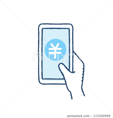 Smartphone and Japanese Yen symbol 115269999
