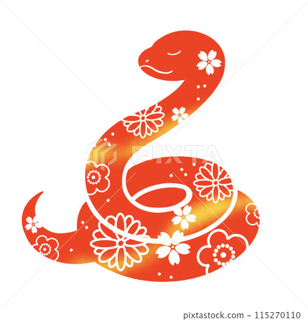 Year of the Snake - Cute snake illustration 115270110