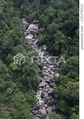 the waterfall on national park view before from banahill cable car 115270223