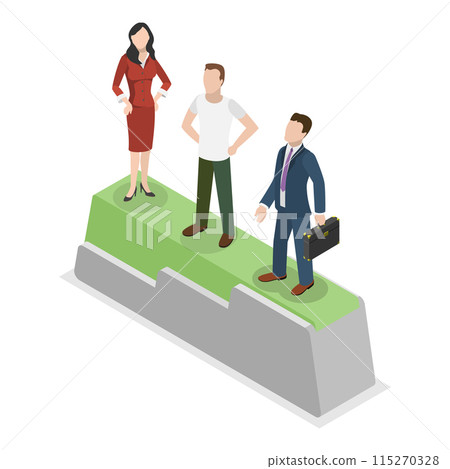 3D Isometric Flat Illustration of Equality vs Equity vs Justice, Human Rights and Protection from Discrimination. Item 1 3D Isometric Flat Illustration of Equality vs Equity vs Justice, Human Rights and Protection from Discrimination. Item 1 115270328