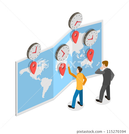 3D Isometric Flat Illustration of Global Logistics , Transport, Shipping and Delivery. Item 2 115270394
