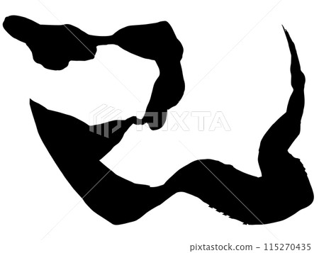 Snake calligraphy that can be used for New Year's cards for the Year of the Snake 115270435