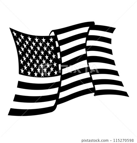 Black and white American flag - USA Flag - US Flag Cut File - American Flag- 4th of July Stencil - Distressed American Flag US Vetarans 115270598