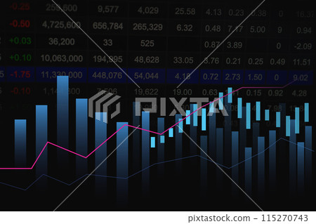 Stock investment trading market with graph. 115270743