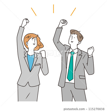 穿著膽量的衣服的男人和婦女擺在 115270838