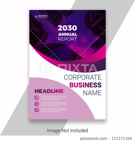 Annual report brochure flyer design template vector, Leaflet presentation, book cover. 115271168