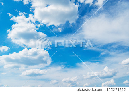 Clouds on the blue sky. 115271212