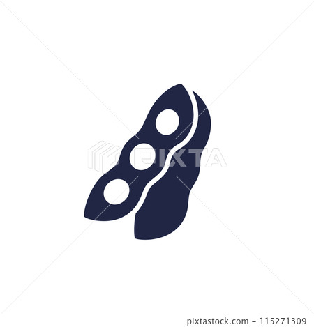 soybeans icon on white, soy beans vector soybeans icon on white, soy beans vector 115271309