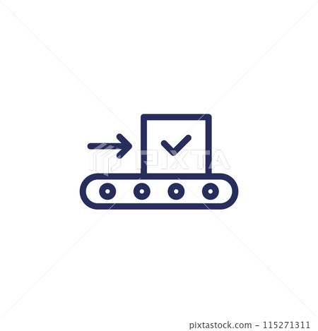 production line icon on white production line icon on white 115271311