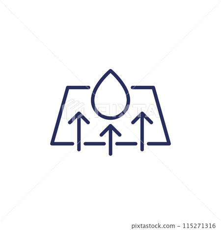 drying line icon on white drying line icon on white 115271316
