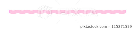 Pink highlighter/line marker wavy lines - Simple line decoration/decoration material 115271559