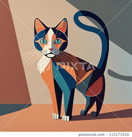 A cat with blue eyes 115271918