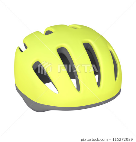 Bicycle accessories illustration material: Helmet (1_6) Yellow 115272089