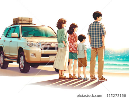 End of summer vacation and happy memories family trip by car End of summer vacation and happy memories family trip by car 115272166