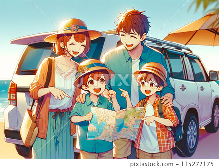 Summer vacation family trip and kids exploration 115272175