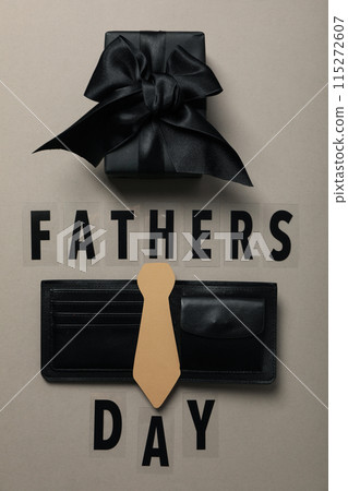 World father's day concept, wallet, gift and tie. 115272607