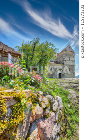Amazing view of Fortified Lutheran Church St. Michael  in Romania 115273232