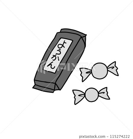 Monochrome illustration of emergency supplies and food 115274222