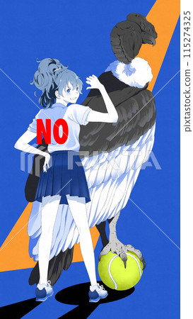 Condor and Tennis Girl 115274325